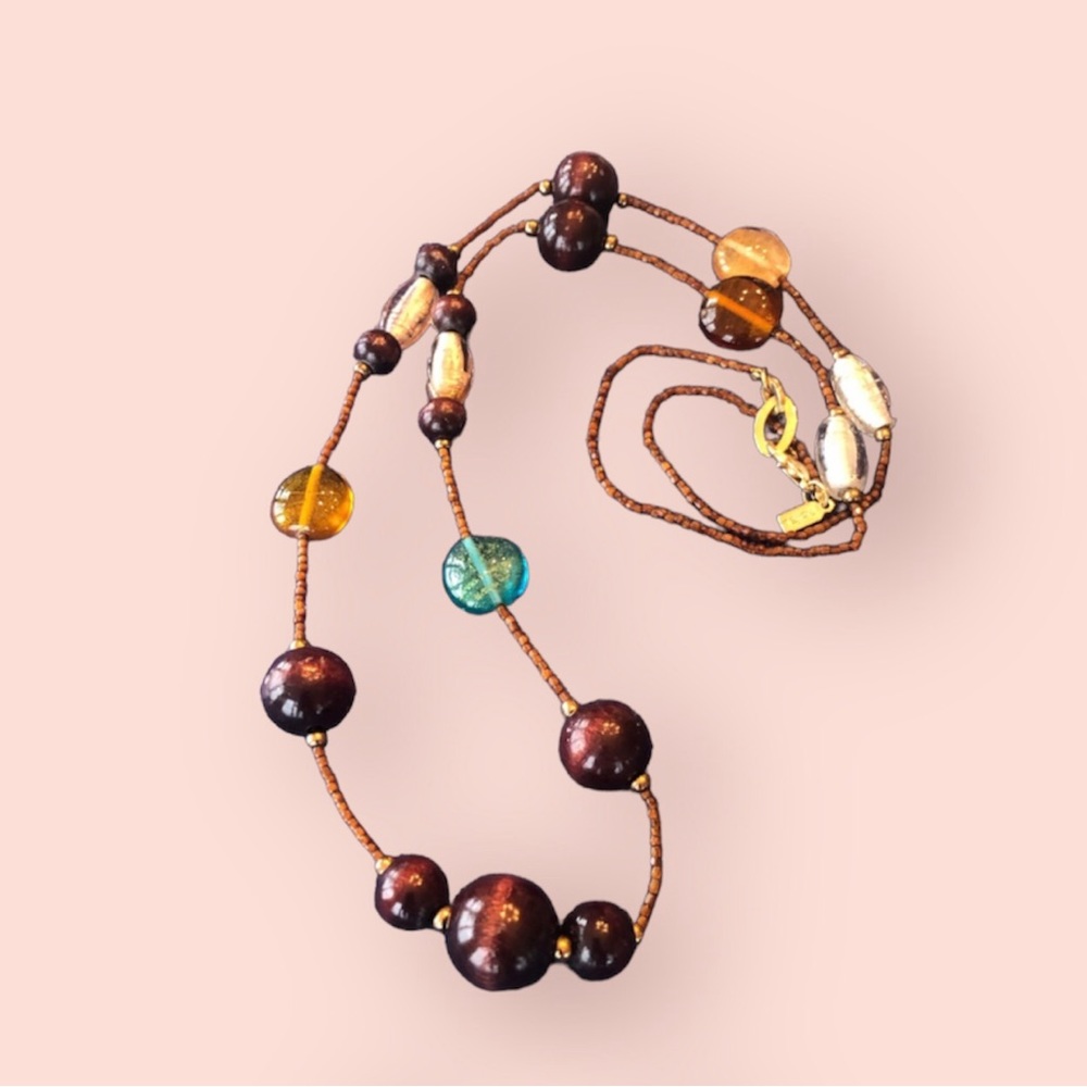 Rachel Long Beaded Multicolor Necklace
